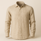 Portofino linen shirt in beige — product