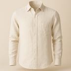 Portofino linen shirt in white — product